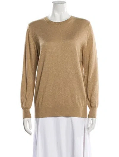 Pre-owned Dries Van Noten Scoop Neck Sweater In Gold