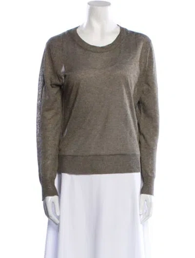 Pre-owned Dries Van Noten Scoop Neck Sweater In Gray