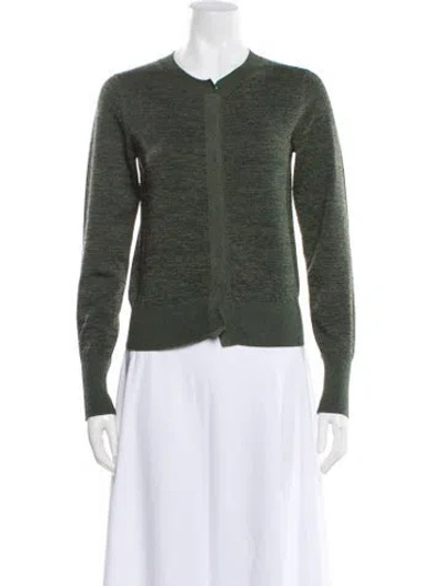 Pre-owned Dries Van Noten Scoop Neck Sweater In Green