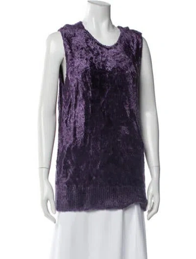 Pre-owned Dries Van Noten Scoop Neck Sweater In Purple