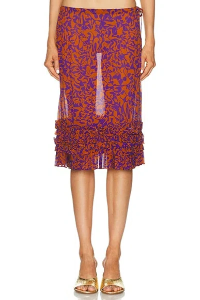 Dries Van Noten Women Skirt 00330-scotts Emb 3006 W.w. Skirt In Red