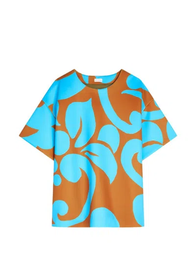 Dries Van Noten Scuba Minidress In Blue