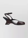 Dries Van Noten Sculptural High Heel Pumps With Ankle Strap In Black