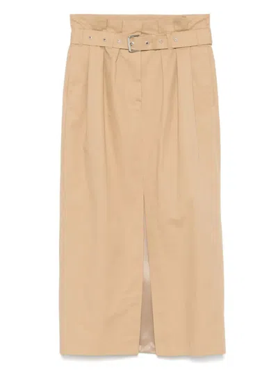 Dries Van Noten Seaches Long 1147 W.w.skirt In Brown