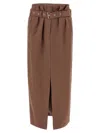 Dries Van Noten Seaches Pleated Wool-gabardine Midi Skirt