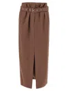 Dries Van Noten Seaches Pleated Wool-gabardine Midi Skirt