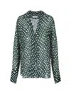 Dries Van Noten Semi-sheer Viscose Shirt - Green In Green