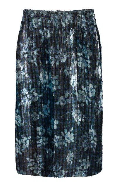 Dries Van Noten Sentista Embellished Midi Skirt In Multi