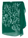 Dries Van Noten Sequin-detail Midi Skirt In Green