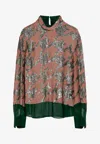 Dries Van Noten Sequin Embellished Buttoned Shirt In Green