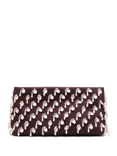 Dries Van Noten Sequin-embellished Clutch Bag In Brown