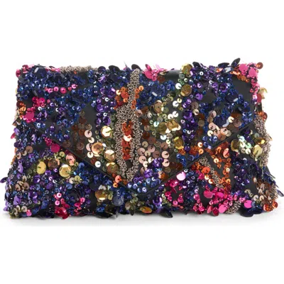 Dries Van Noten Sequin Embellished Clutch In Multi