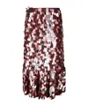 Dries Van Noten Textured Wrap Skirt With Herringbone Sequins In Multi