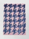 Dries Van Noten Sequin Silk Skirt Houndstooth Pattern In Pink