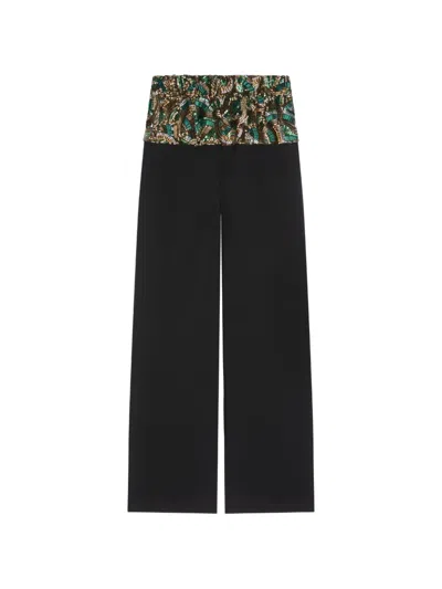Dries Van Noten Sequin Trousers In Black