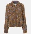 Dries Van Noten Vinnia Sequinned Bomber Jacket In Multi