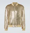 Dries Van Noten Sequined Bomber Jacket
