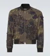 Dries Van Noten Mens Brown Bead-embellished Abstract-pattern Regular-fit Woven Bomber Jacket In Braun