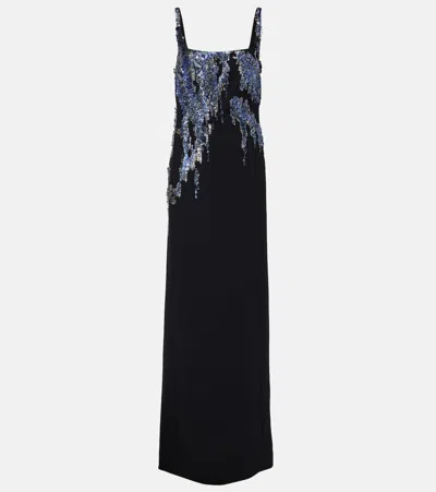 Dries Van Noten Sequined Gown In Black