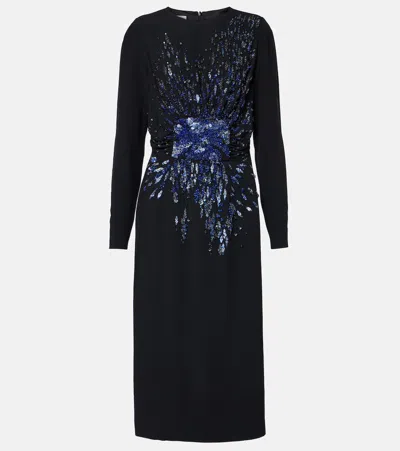 Dries Van Noten Sequined Midi Dress In Black