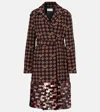 Dries Van Noten Sequined Silk Wrap Coat In Multi