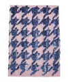 Dries Van Noten Sequin Silk Skirt Houndstooth Pattern In Blue