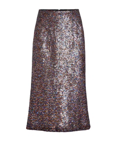 Dries Van Noten Sequined Skirt In Multicolor