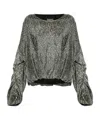 Dries Van Noten Sequined Top In Black