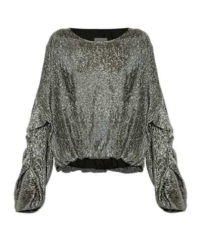 Dries Van Noten Sequined Top In Black
