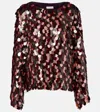 Dries Van Noten Sequined Top In Multi
