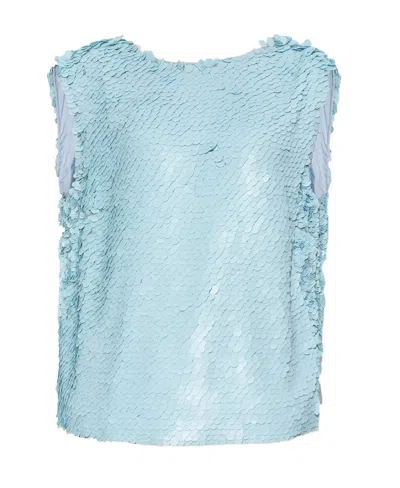 Dries Van Noten Sequined T-shirt In Blue