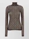Dries Van Noten Printed Stretch Tulle Hoyser T-shirt In Multi