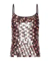 Dries Van Noten Embroidered Top With Sequins In Burgundy