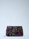 Dries Van Noten Envelope Medium Sequined Satin Clutch In Multi