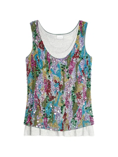 Dries Van Noten Sequin-embellished Top In Multi