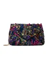 Dries Van Noten Envelope Medium Sequined Satin Clutch In Black
