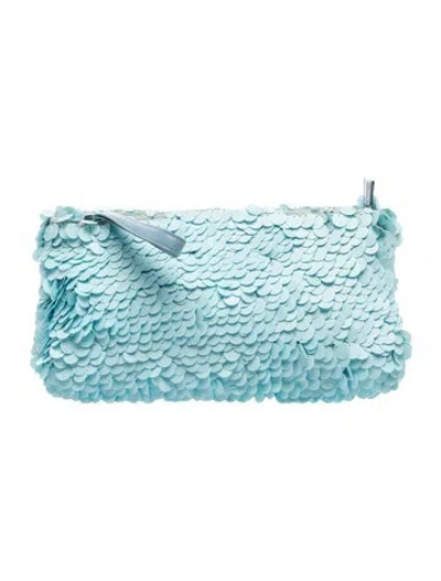 Pre-owned Dries Van Noten Sequins Clutch In Blue