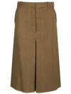Dries Van Noten Sulia Slit Detailed Midi Skirt In Yellow