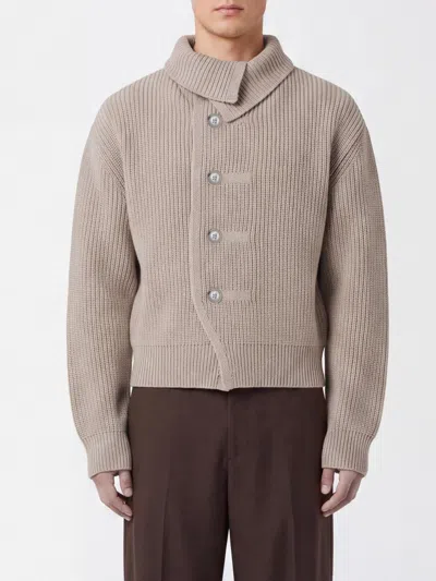 Dries Van Noten Shawl Collar Merino Wool Cardigan In Brown