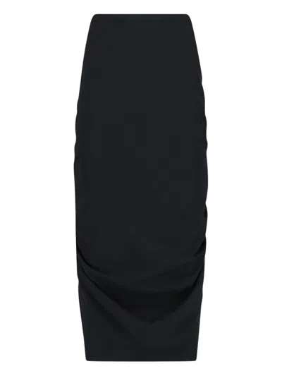 Dries Van Noten Sheath Midi Skirt In Black