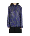 Dries Van Noten Sheer Appliqué Blouse In Black
