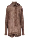 Dries Van Noten Sheer Blouse - Brown In Brown