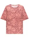 Dries Van Noten Floral Printed Crewneck T-shirt In Multicolour