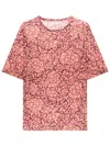 Dries Van Noten Floral Printed Crewneck T-shirt In Multicolour