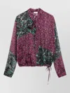Dries Van Noten Multicolor Silk Blouse With Statement Pattern In Pink