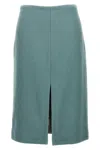 Dries Van Noten Split Back High Waist Knee Length Skirt