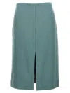 Dries Van Noten Split Back High Waist Knee Length Skirt