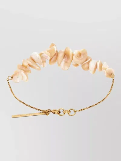 Dries Van Noten Shell Beads Bracelet Brass Finish Design