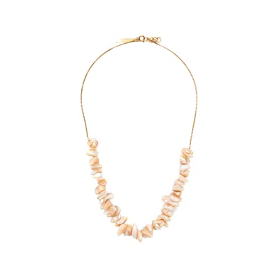 Dries Van Noten Shell Necklace In Purple