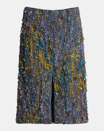 Dries Van Noten Shera Embellished Midi Skirt